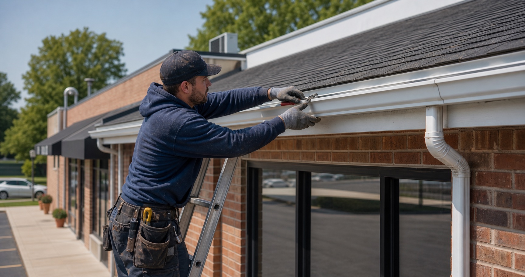 Residential roof edge and flashing detail example